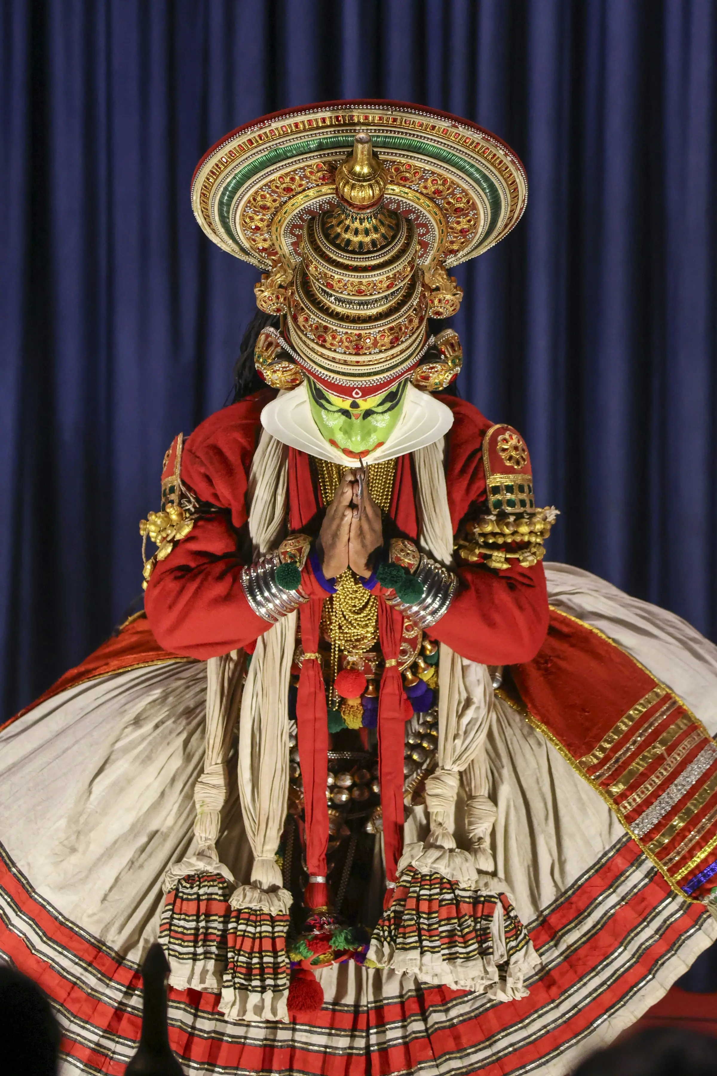 A Kathakali performer in full costume