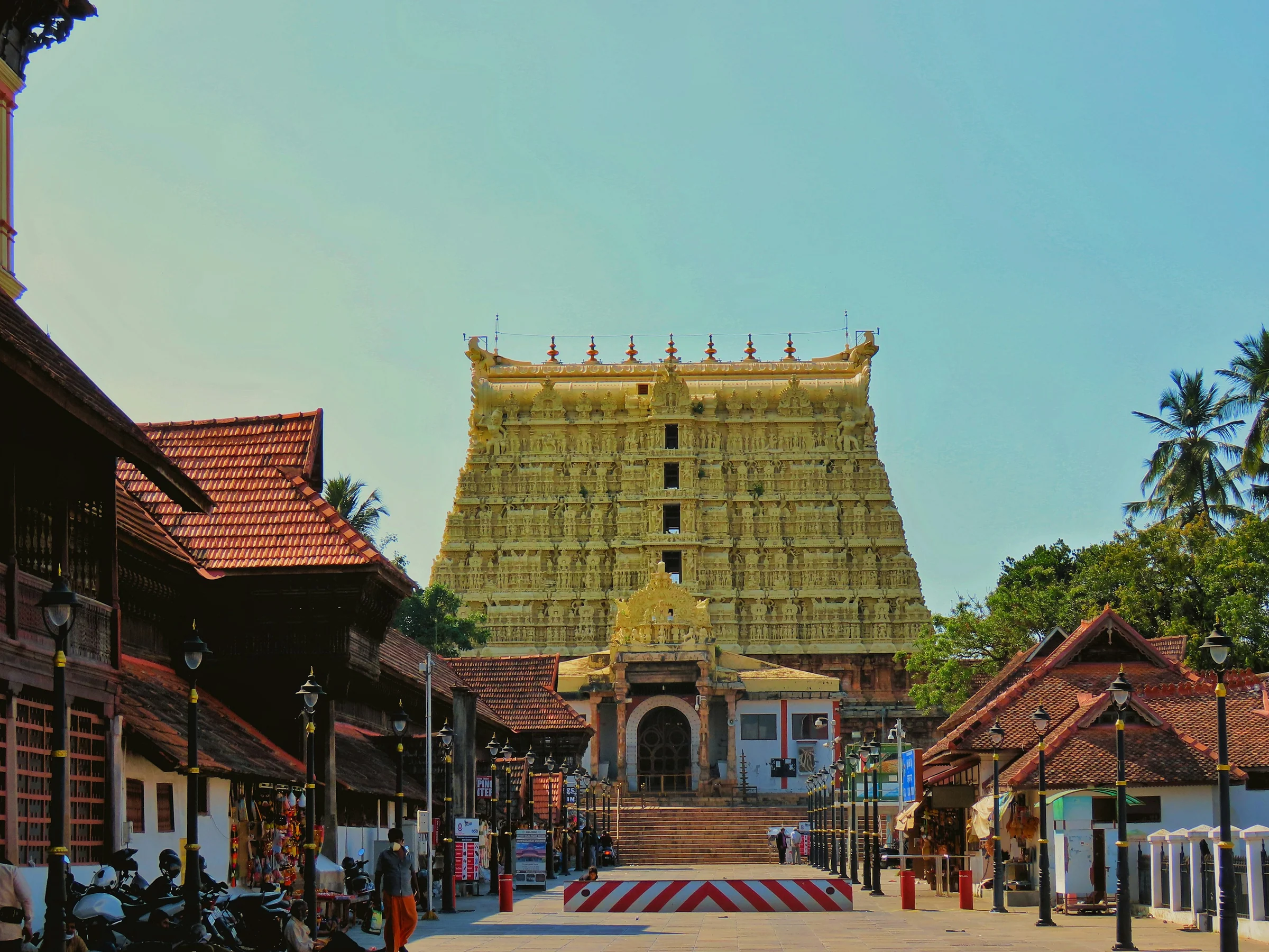 The tower of the Padmanabhaswamy temple, Thiruvananthapuram